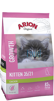 ARION Original Growth Kitten 35/21 Chicken 7,5kg + Überraschung für die Katze