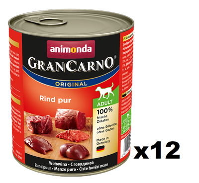 Animonda Dog GranCarno Adult Rind Pur 12x800g
