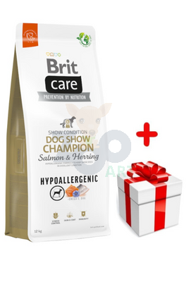 BRIT CARE Dog Hypoallergenic Dog Show Champion Salmon & Herring 12kg + Überraschung für den Hund