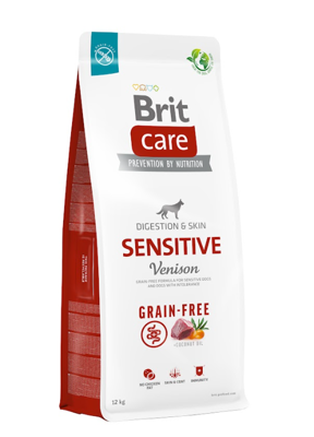 BRIT CARE Grain-free Sensitive Venison 12kg + LAB V 500ml -5% billiger!!!