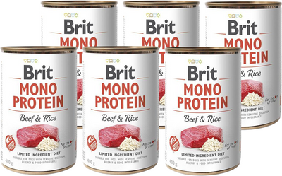 BRIT Mono Protein Beef & Rice 6x400g 