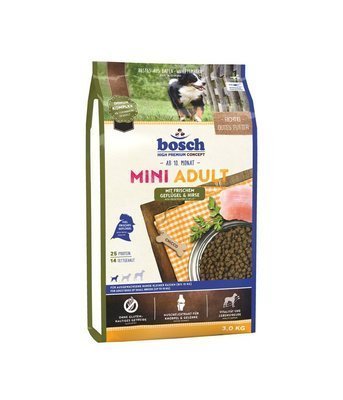 Bosch Mini Adult - Geflügel & Hirse 3kg+Überraschung für den Hund
