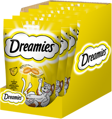 DREAMIES 6x60g - eine Delikatesse für eine Katze mit einem leckeren Käse