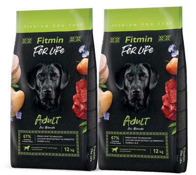 FITMIN For Life Adult All Breeds 2 x 12kg
