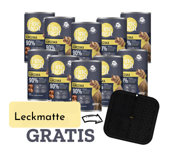 PetRepublic Fine Meat Hühnerfleischschale 10x400g für Hunde + Leckmatte GRATIS!!!