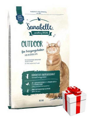 Sanabelle Outdoor 10kg + überraschung für die Katze 