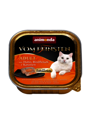 Animonda Cat Vom Feinsten Adult mit Huhn, Rindfleisch und Karotten 100g