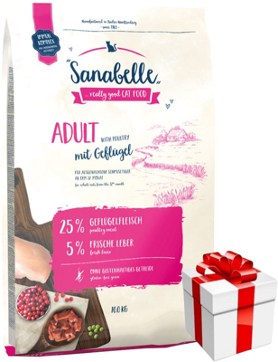 BOSCH Sanabelle Adult Geflügel 10kg + überraschung für die Katze 