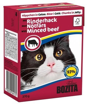 BOZITA Cat Gehacktes Rindfleisch In Gelee 370g
