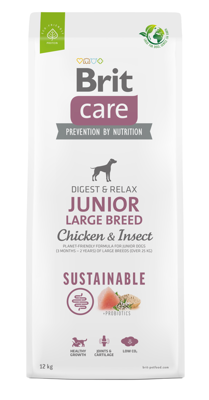 BRIT CARE Dod Sustainable Junior Large Breed Chicken & Insect 12kg