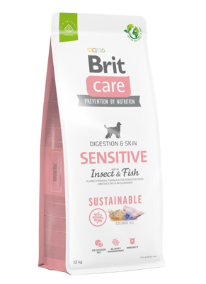BRIT CARE Sustainable Sensitive Insect & Fish 12kg + Überraschung für den Hund
