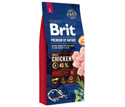 BRIT Premium By Nature Adult L 15kg + Überraschung für den Hund