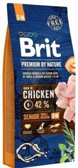 BRIT Premium By Nature Senior S+M 15kg + Überraschung für den Hund