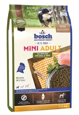 Bosch Mini Adult - Geflügel & Hirse 3kg+Überraschung für den Hund