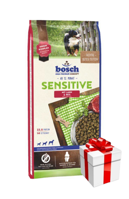 Bosch Sensitive - Lamm & Reis 15kg+Überraschung für den Hund