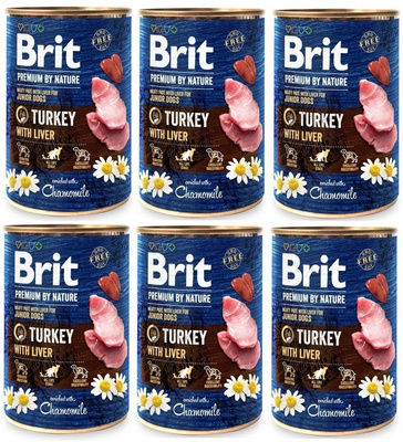 Brit Premium by Nature Turkey With Liver 6x400g