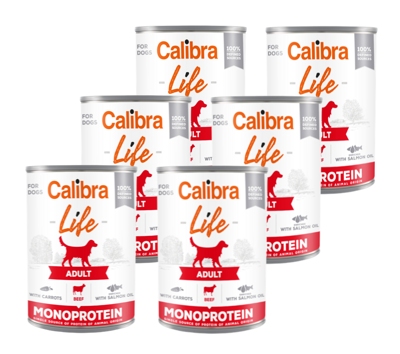 CALIBRA Dog Life Adult Beef with Carrots 6x400g