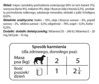 Dolina Noteci PREMIUM für Hunde kleiner Rassen mit Fasan, Kürbis und Nudeln 12x185 g