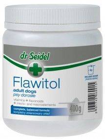 Dr. Seidel FLAWITOL für ausgewachsene Hunde Vitamin- und Mineralstoffpräparat mit Flavonoiden aus Weintrauben 400g