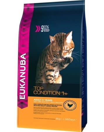 EUKANUBA Top Condition 1+ Adult Huhn 10kg + 	Überraschung für die Katze