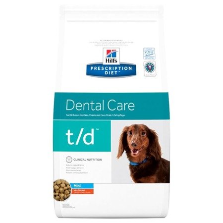 HILL'S PD Prescription Diet Canine t/d Mini Dental Care 3kg+Überraschung für den Hund