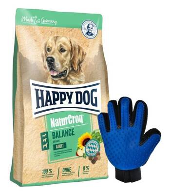 Happy Dog NaturCroq Adult Balance 15 kg + Kämm Handschuh GRATIS!