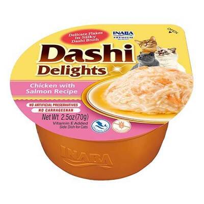 Inaba DASHI Ergänzungsfuttermittel für Katzen - Huhn und Lachs 70 g 