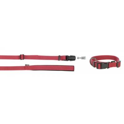 KERBL GoLeyGo Set, Halsband + Trageband mit Adapter 25mm x 40-65cm, 2cm x 1,4-2m, rot, M, max60kg