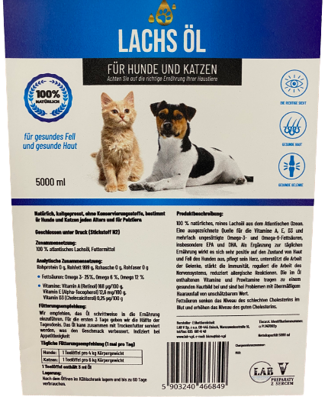 LAB V Lachsöl für Hunde und Katzen 5000ml