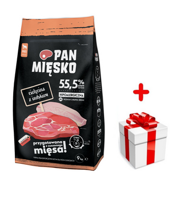 PAN MIĘSKO Kalbfleisch mit Pute M 20 kg + Überraschung für den Hund