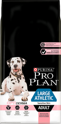 PRO PLAN Large Athletic Adult Sensitive Skin Lachs OPTIDERMA 14kg  + Überraschung für den Hund