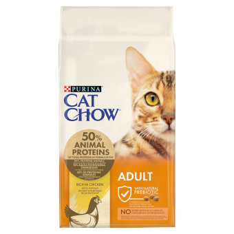 PURINA Cat Chow Adult mit Huhn & Truthahn 15 kg + Überraschung für die Katze