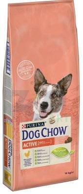 PURINA Dog Chow Adult Active Chicken 14kg + Überraschung für den Hund