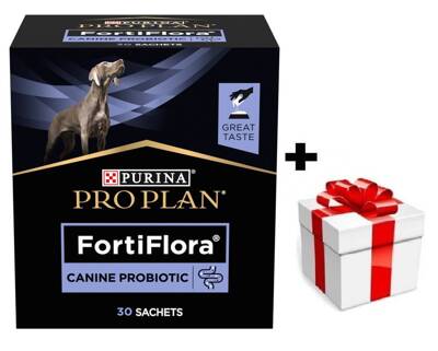 PURINA PVD FortiFlora Dog 30 Beutel + Überraschung für den Hund
