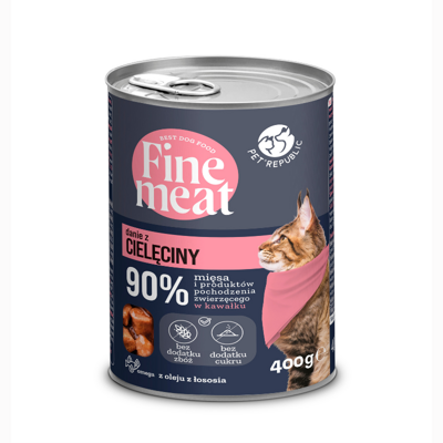 PetRepublic Fine Meat Kalbfleischschale 10x400g für Katzen + Leckmatte GRATIS!!!