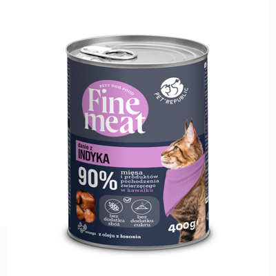 PetRepublic Fine Meat Truthahnschale 10x400g für Katzen