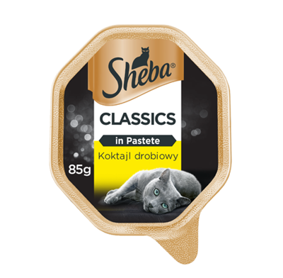 SHEBA® Classics 22x85g Geflügel-Cocktail - Katzennassfutter in Pastete