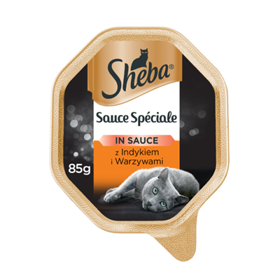 SHEBA® Sauce Speciale 22x85g mit Pute und Gemüse - Nassfutter in Sauce