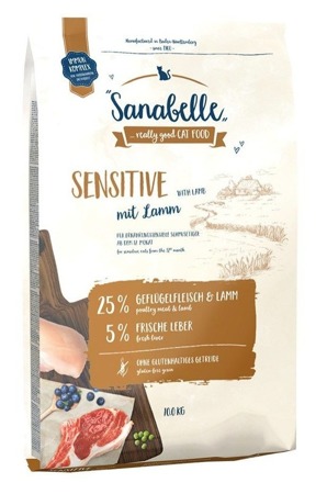 Sanabelle Sensitive mit Lamm 10kg+ überraschung für die Katze 